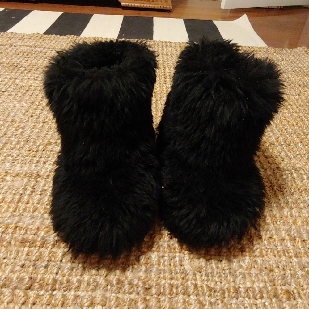 Furry boots